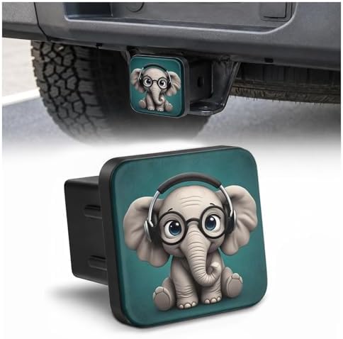 Cute Elephant Hitch Cover Receiver Tube Hitch Plug, Tool-Free Install Tow Hitch by Unknown
