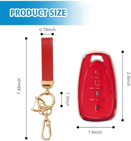 Rislobx Key Fob Cover Fit for Chevy Key, Car Key Case Protector for Volt Bolt - Image 3