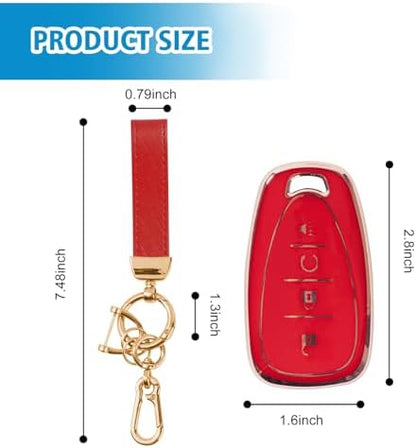 Rislobx Key Fob Cover Fit for Chevy Key, Car Key Case Protector for Volt Bolt - Image 3