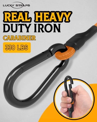 8 Pack 48" Carabiner Bungee Cords Heavy Duty Outdoor, 190 Lb Break Strength - Image 3