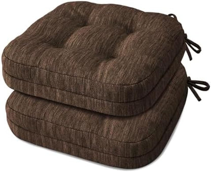 Shinnwa Dining Chair Cushions Set of 2, Dual-Layer Memory Foam Kitchen Chair by Shinnwa