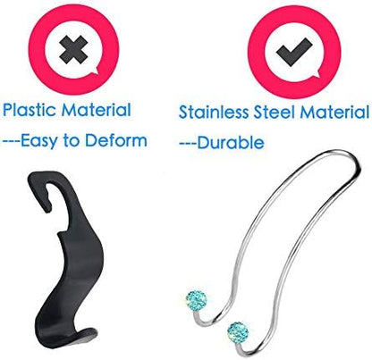 SAVORI Auto Hooks Bling Car Hangers Organizer Seat Headrest Hooks Strong and - Image 4