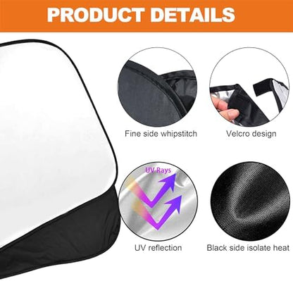 Foldable Front Windshield Sunshade fit - Image 7