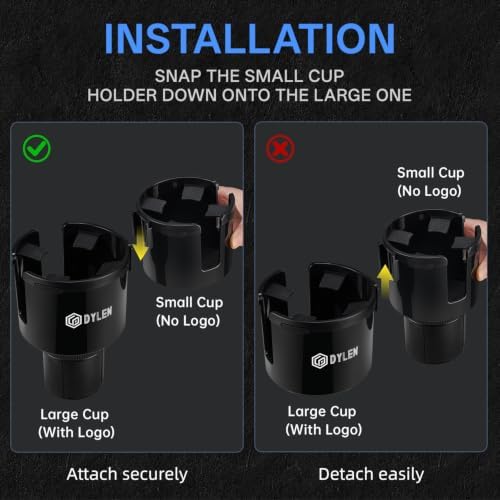 DYLEN Car Cup Holder Expander, 2 in 1 Cup Holder Adpater Extenter - Image 4