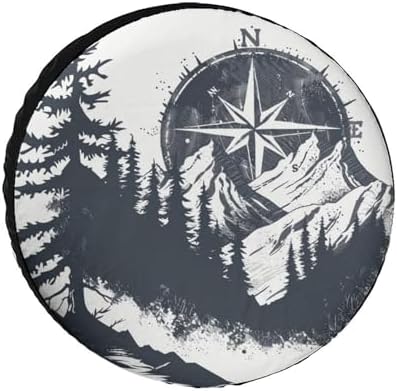 Heavy Duty Spare Tire Cover Mountains by HighonHi