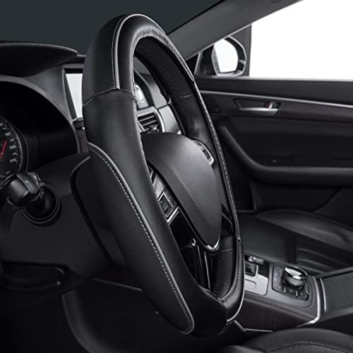 Car Pass Color Piping Microfiber Leather Universal Fit Steering Wheel Cover - Image 3
