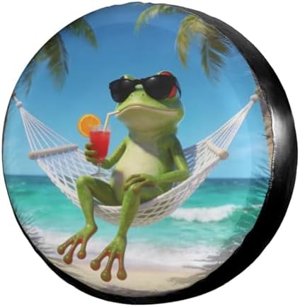 Summer Green Frog Spare Tire Cover Dust-Proof Wheel Tire Cover Fit Trailer by Foruidea