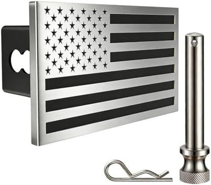 Synrroe 2" Heavy Duty Stainless Steel Flag Hitch Cover, Car Wash Safe by Unknown