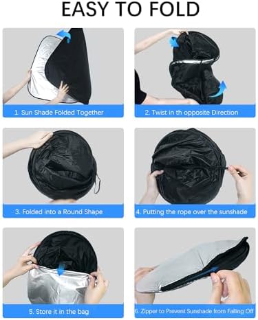 Foldable Front Sun Shade for Jeep Wrangler 2018-2026/Gladiator 2020-2026 - Image 7