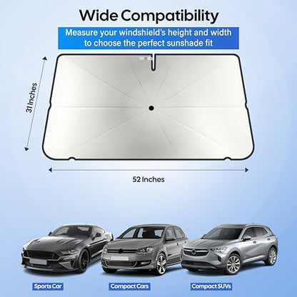 EcoNour Windshields Sun Shade for Car, window Foldable Sun Shield Tint - Image 4