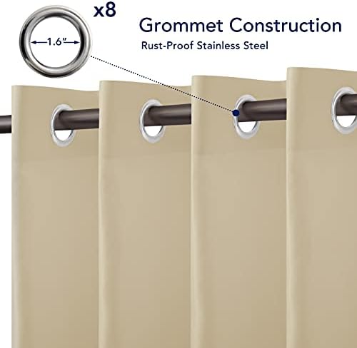 PureFit Outdoor Curtains for Patio Waterproof Weatherproof Outside Curtains - Image 4