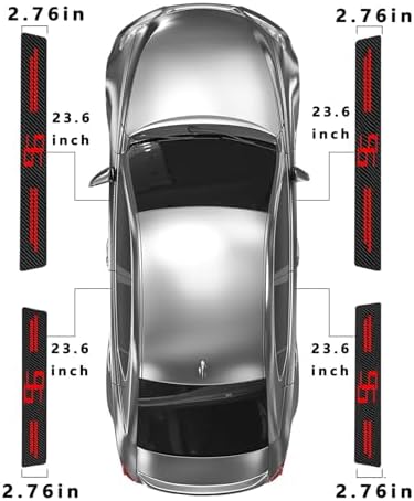 Door Sill Protectors for Chevy Camaro SS, Carbon Fiber Leather Front/Rear Door - Image 5
