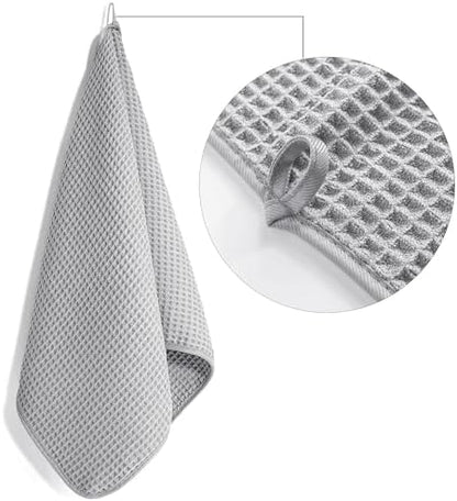 POLYTE 430 GSM Poly Blend Microfiber Quick Dry Waffle Hand Towel, 16x30 in - Image 3