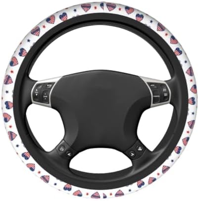 4th of July American Flag Steering Wheel Covers Universal 15 Inch Non Slip - Image 5