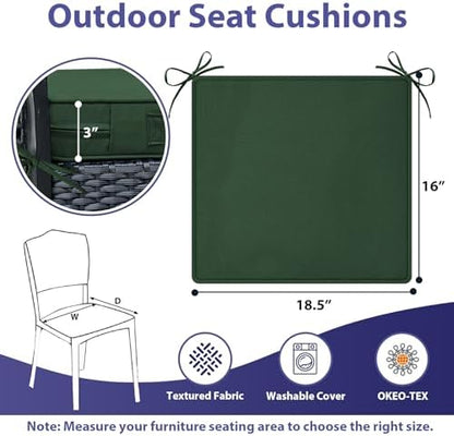 IPYNBAP Outdoor Chair Cushions Set of 4 -Waterproof Outdoor Seat Cushions - Image 6