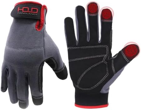 HANDLANDY Work Gloves for Men & Women, Utility Mechanic Working Gloves Touch by HANDLANDY