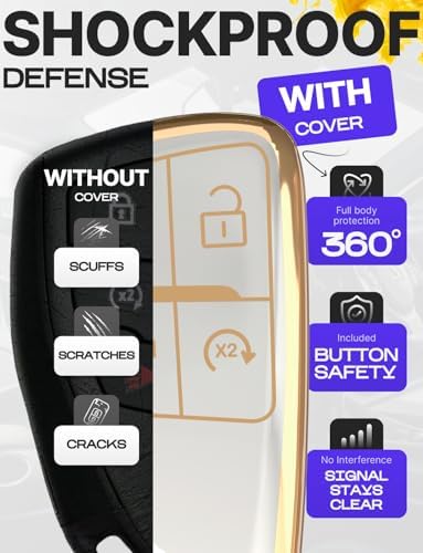 Lucrum Compatible with Chevy, Buick Key Fob Cover & Keychain - Image 4