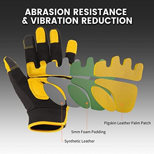 Utility Work Gloves Women, UltraLight Safety Work Gloves, Touchscreen, Flex Grip - Image 2