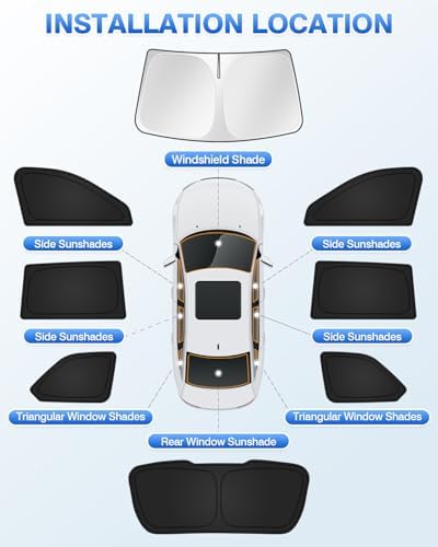 Canvcle Windshield Sun Shade for 2022-2025 2026 Jeep Grand Cherokee Accessories - Image 5