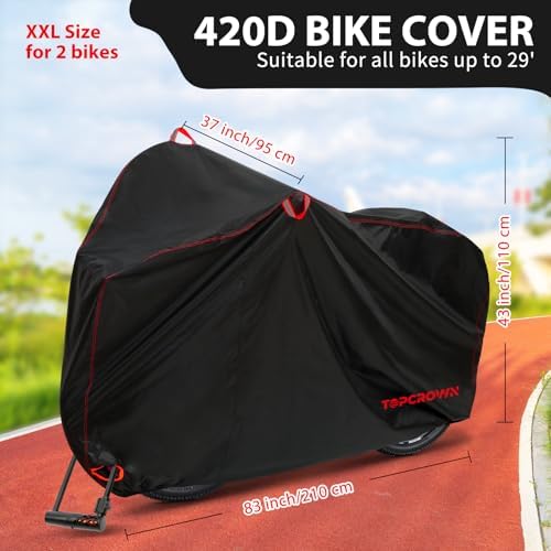 Topcrown Bike Cover Waterproof Outdoor Storage Bicycle Cover - Image 2