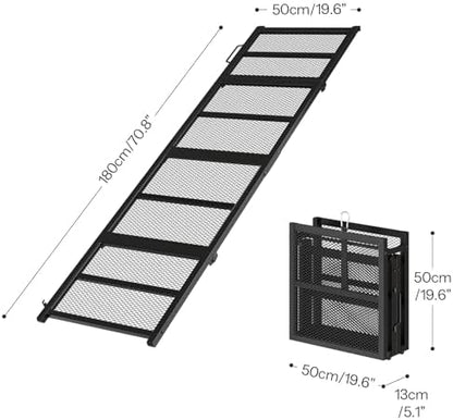 HOOBRO 70.8" Folding Dog Ramp for Car, 4-Fold Pet Ramp for Car SUV Couch - Image 4