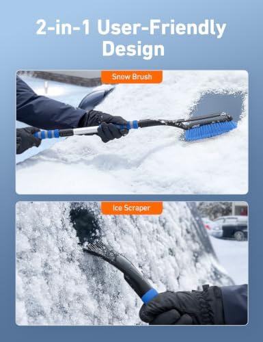 AstroAI 40" 2-in-1 Detachable Snow Brush & Ice Scrapers - Image 2