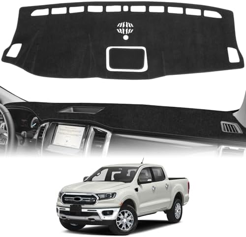 Dash Cover Mat Compatible with Ford Ranger 2019 2020 2021 2022 Dashboard Cover by HPEVA