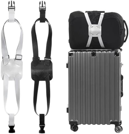 2 Pack Luggage Straps, Adjustable Elastic Bag Bungee Belt 2 Colors Travel by Unknown
