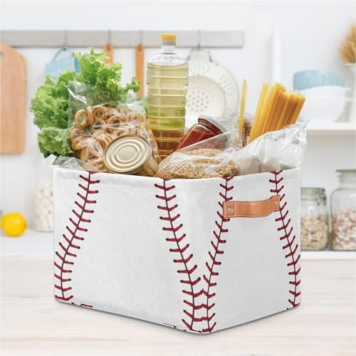 Pardick 2Pack Sports Baseball Print Large Collapsible Storage Bins, Sports - Image 6