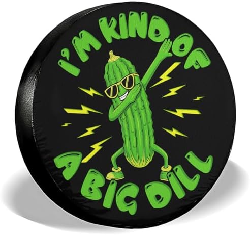 GENANY Funny Pickle Quote Thick PVC Leather Spare Tire Cover Size 14 by GENANY