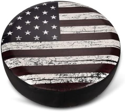 USA Flag Spare Tire Cover Waterproof PVC Leather - Image 3