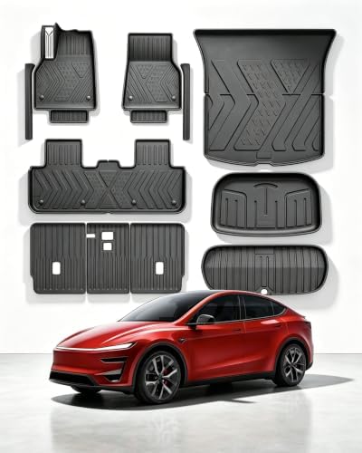 SUPER LINER Tesla New Model Y Juniper Floor Mats 2026 2027, 11-Pcs Set TPE by SUPERLINER