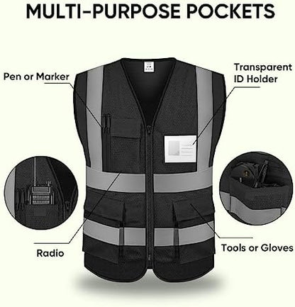 TICONN High Visibility Reflective Safety Vest - Image 4