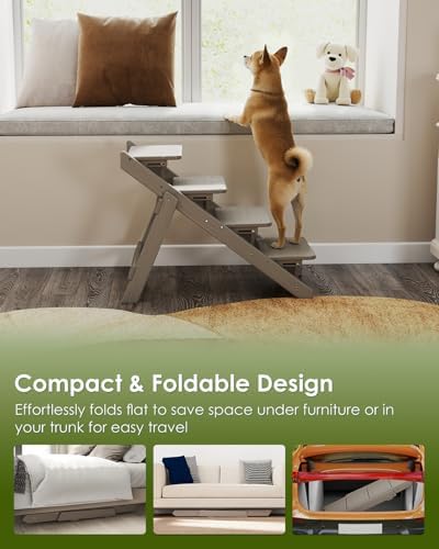 GREENVINES Foldable Dog Stairs & Steps, 2-in-1 HDPE Pet Ramp - Image 6