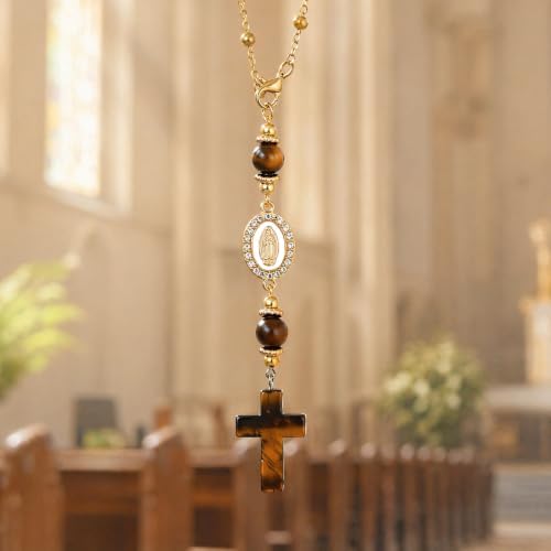 Cross Crystal Rearview Mirror Charm, Women Shoulder Bags - Image 4