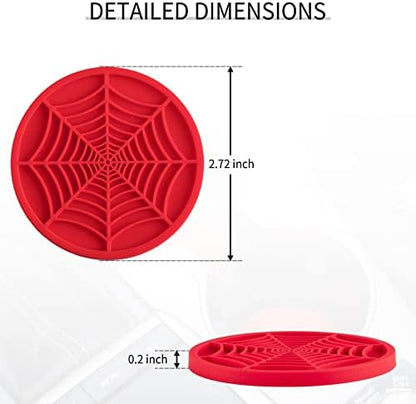 Alpmosn 4PCS Spider Web Car Coasters - Image 2