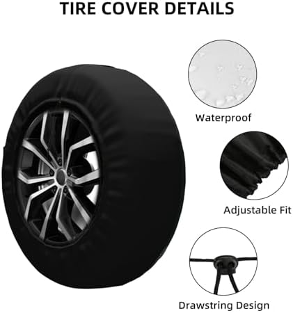 Spare Tire Cover Happy Campers Wheel Tire Cover Waterproof Sun Protection - Image 3