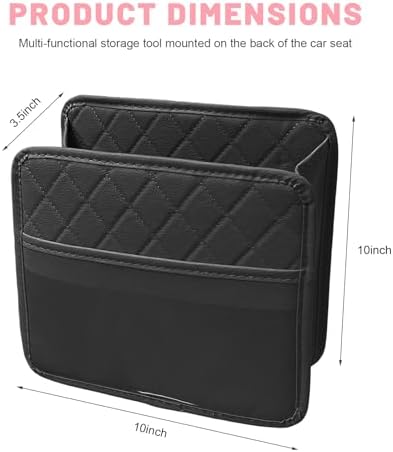 Car Seat Back Organizer, Waterproof Leather Auto Backseat Storage Pocket - Image 2