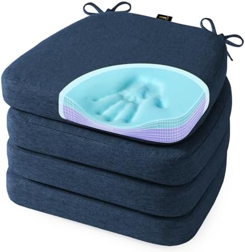 SUNROX Cooling Gel Memory Foam Chair Cushions, 2.6" Thick U-Shaped Dual-Layer by SUNROX