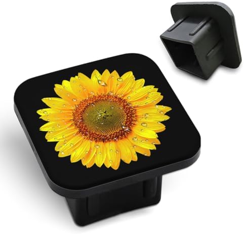 Sunflower Travel Towing Hitch Plug Covers Yellow Flower by Unknown