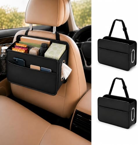 Noaman Car Seat Organizer Backseat Hanging Trash Can or Car Tissue Holder by Noaman