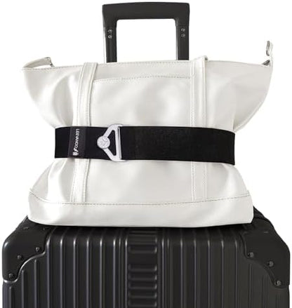 Luggage Straps for Suitcases, 2-in-1 Add a Bag Adjustable Travel Belt Black by LEEVANOO