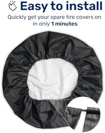 GENANY Forest Cat Selfie Thick PVC Leather Spare Tire Cover Size 16 - Image 4