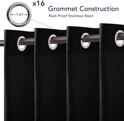 PureFit Outdoor Curtains for Patio Waterproof Weatherproof Outside Curtains - Image 4