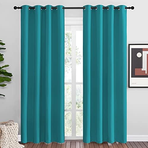 NICETOWN Room Darkening Curtains 86 inch Length 2 Panels, Thermal Insulated by NICETOWN