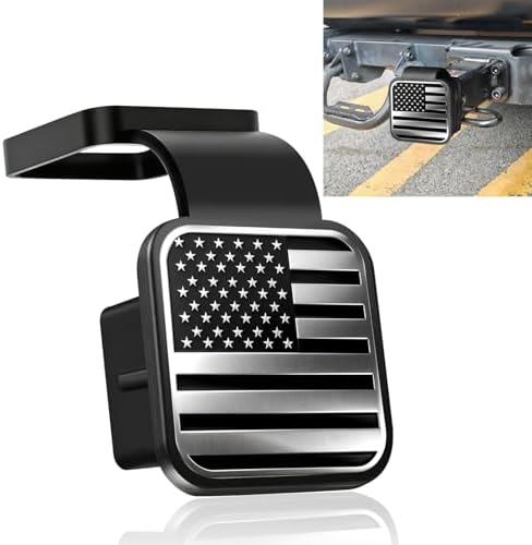 Universal Flag Tow Hitch Covers, Receiver Tube Hitch Plug, American Flag Rubber by Unknown