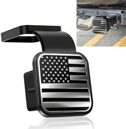 Universal Flag Tow Hitch Covers, Receiver Tube Hitch Plug, American Flag Rubber by Unknown