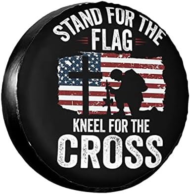 Tire Cover American Flag Potable Dirt Protector Wheel Spare Tire Covers by BMPUDERY
