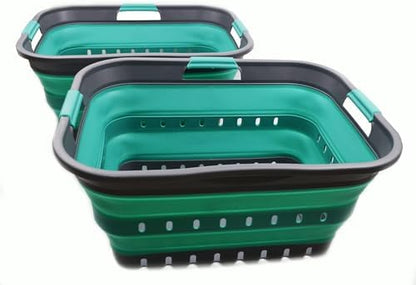SAMMART 42L Collapsible Plastic Laundry Basket by SAMMART