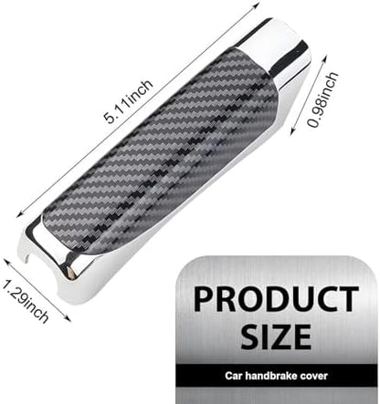 Eratus Car Handbrake Cover, Carbon Fiber Decorative Anti-Scratch Protective - Image 2